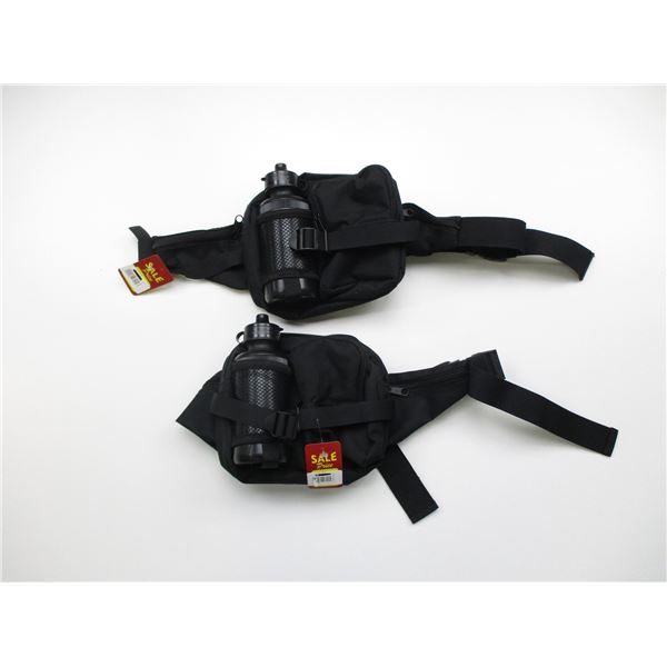 BLACK NYLON FANNY PACKS