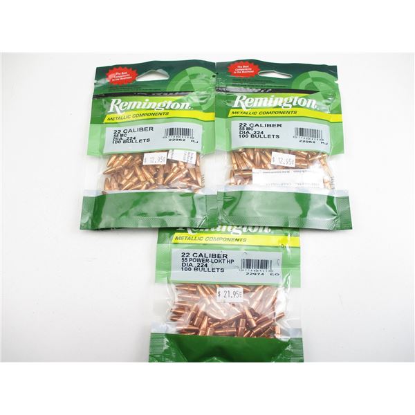 REMINGTON .22 CAL BULLETS LOT