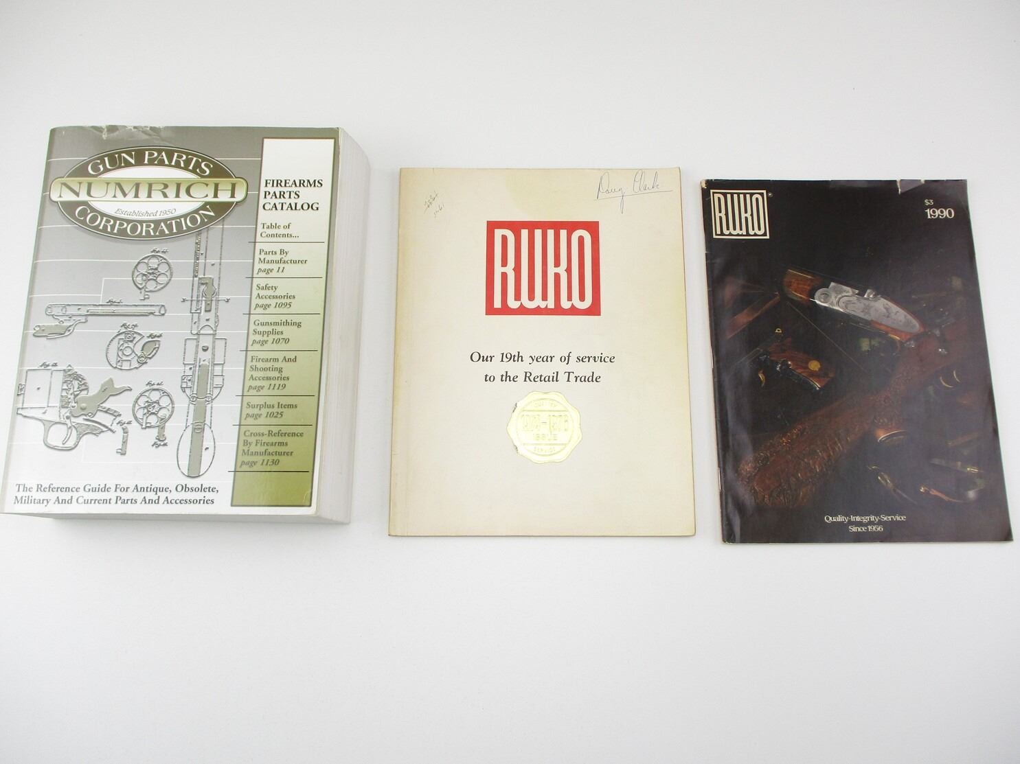 NUMRICH FIREARMS PARTS CATALOG AND RUKO MAGAZINES LOT