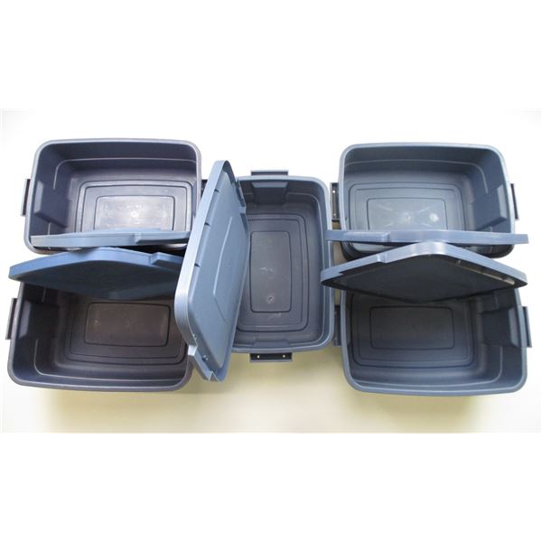 BLUE PLASTIC STORAGE BINS