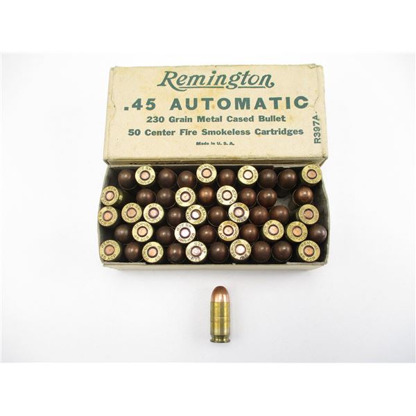 COLLECTIBLE REMINGTON .45 AUTO AMMO