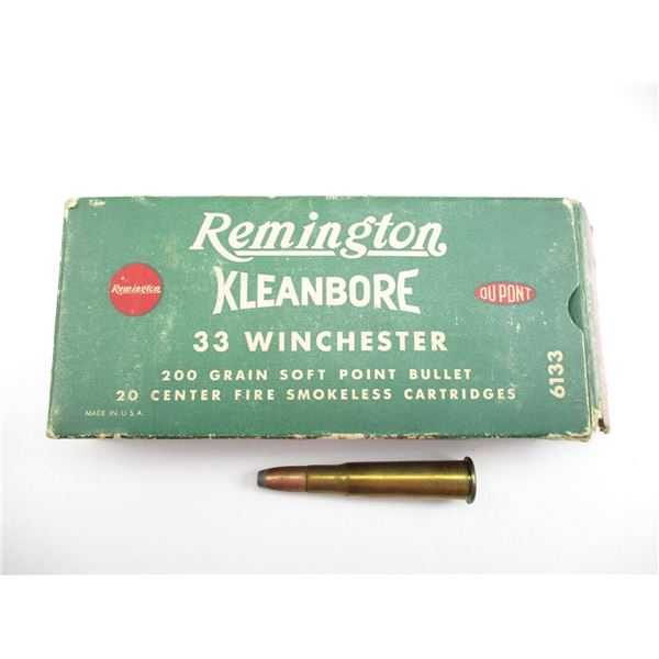 COLLECTIBLE REMINGTON .33 WIN AMMO