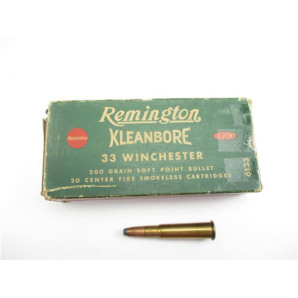 COLLECTIBLE REMINGTON .33 WIN AMMO