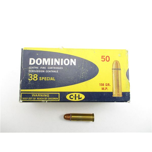 COLLECTIBLE DOMINION .38 SPECIAL AMMO