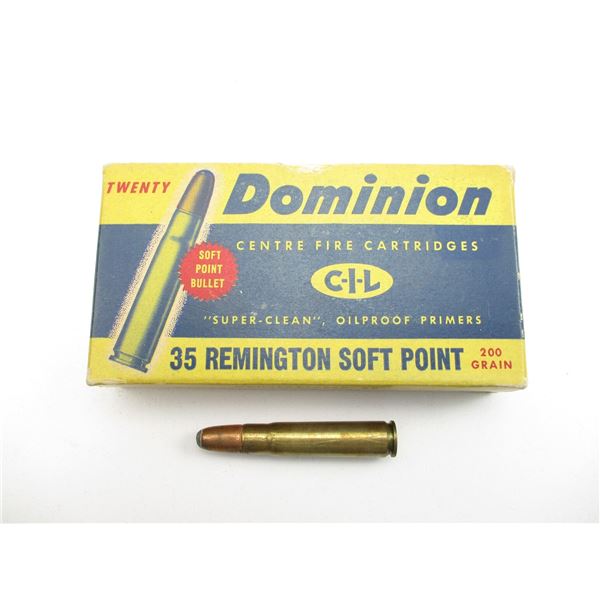 COLLECTIBLE DOMINION .35 REM AMMO