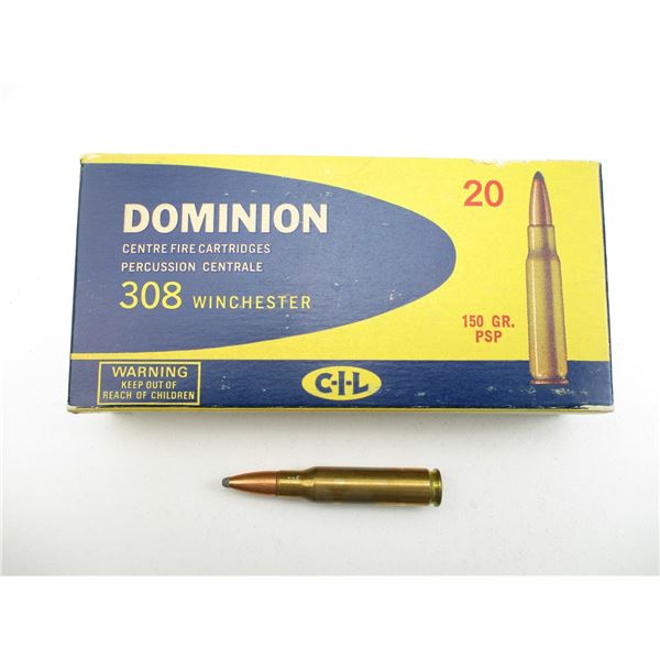 COLLECTIBLE DOMINION .308 WIN AMMO