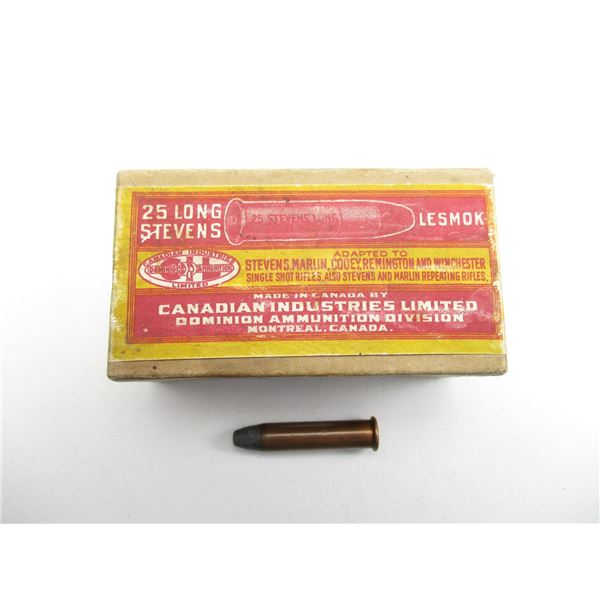 COLLECTIBLE CIL .25 STEVENS LONG AMMO