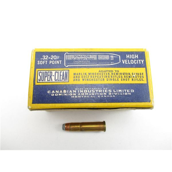 COLLECTIBLE DOMINION .32-20 WIN AMMO