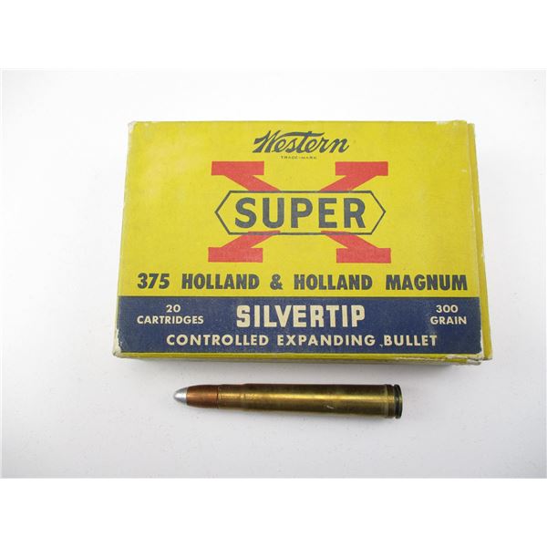 COLLECTIBLE WESTERN .375 H&H MAG AMMO