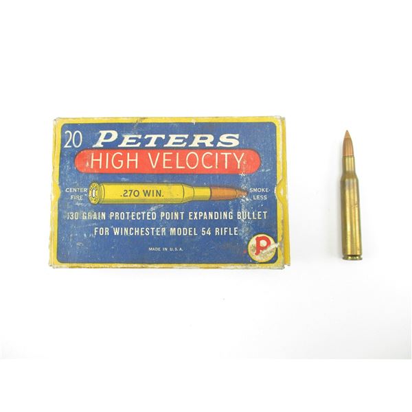 COLLECTIBLE PETERS .270 WIN AMMO