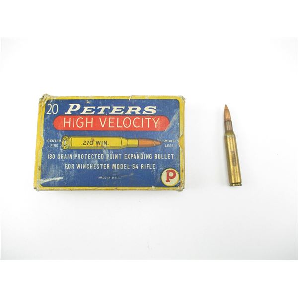 COLLECTIBLE PETERS .270 WIN AMMO