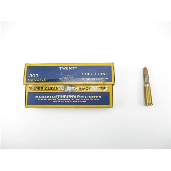 COLLECTIBLE CIL .303 SAVAGE AMMO