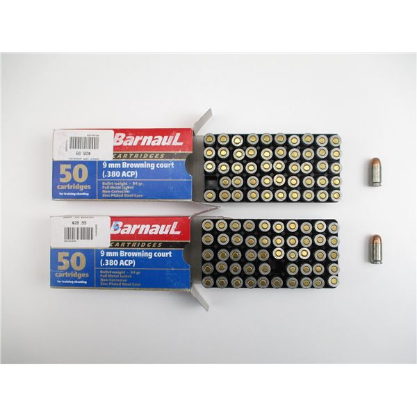 BARNAUL 9MM BROWNING SHORT AMMO