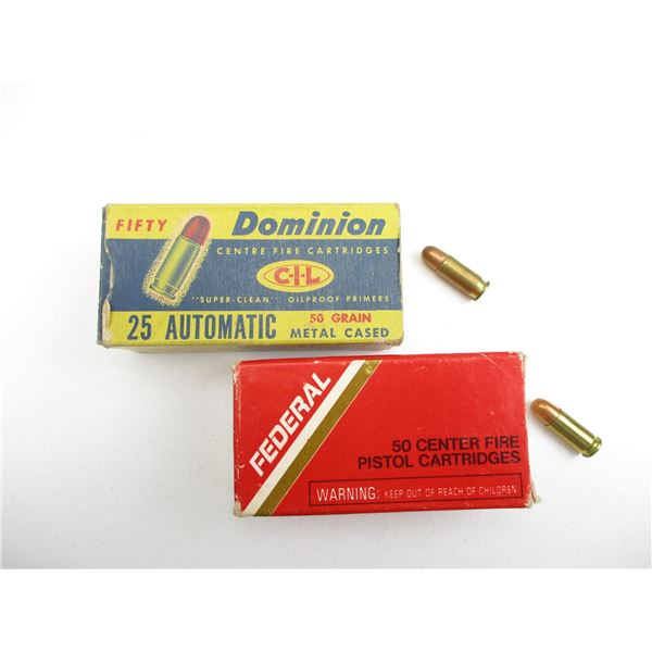 ASSORTED .25 AUTO AMMO