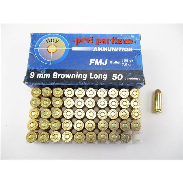 PPU 9MM BROWNING LONG AMMO