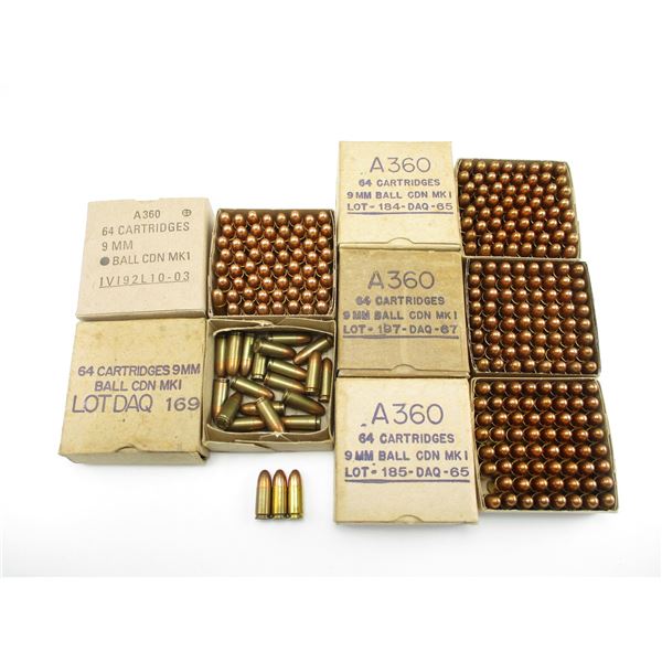 MILITARY CANADIAN 9MM BALL AMMO