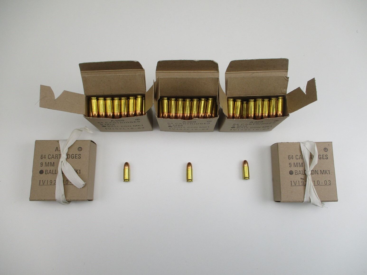 Candian Rifle Bullets Box MILITARY CANADIAN 9MM BALL AMMO - Switzer's Auction & Appraisal Service