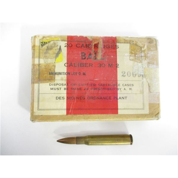MILITARY U.S. .30-06 BALL AMMO