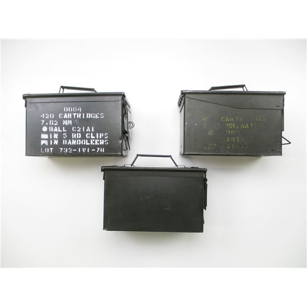 ASSORTED METAL AMMO TIN LOT