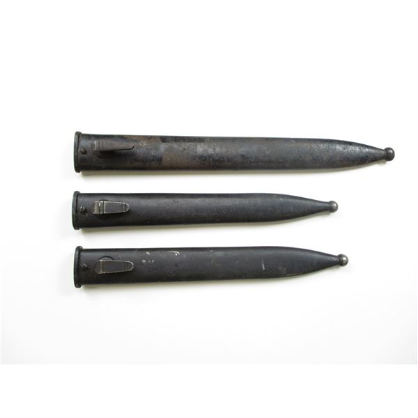 ASSORTED STEEL BAYONET SCABBARD LOT