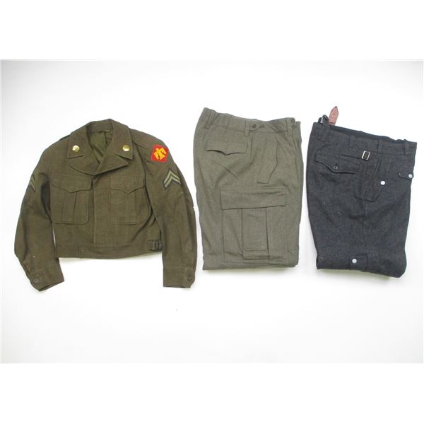 ASSORTED WOOL MILITARY UNIFORM LOT