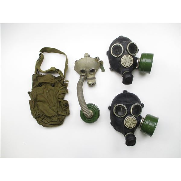 ASSORTED MILITARY GAS MASK LOT