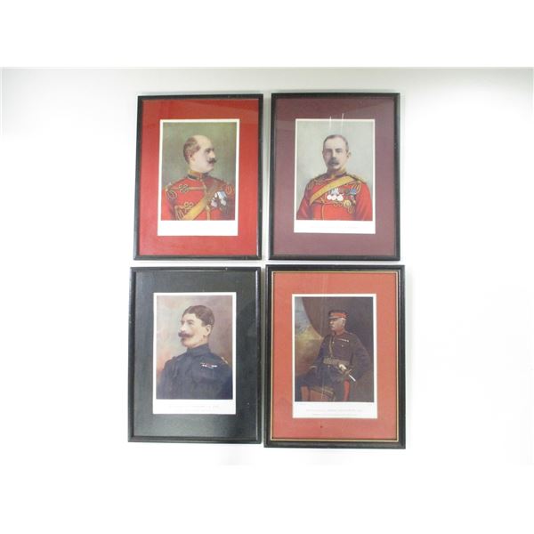 BRITISH GENERALS FRAMED PRINT LOT