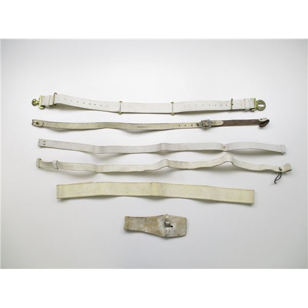 ASSORTED WHITE MILITARY WEBBING LOT
