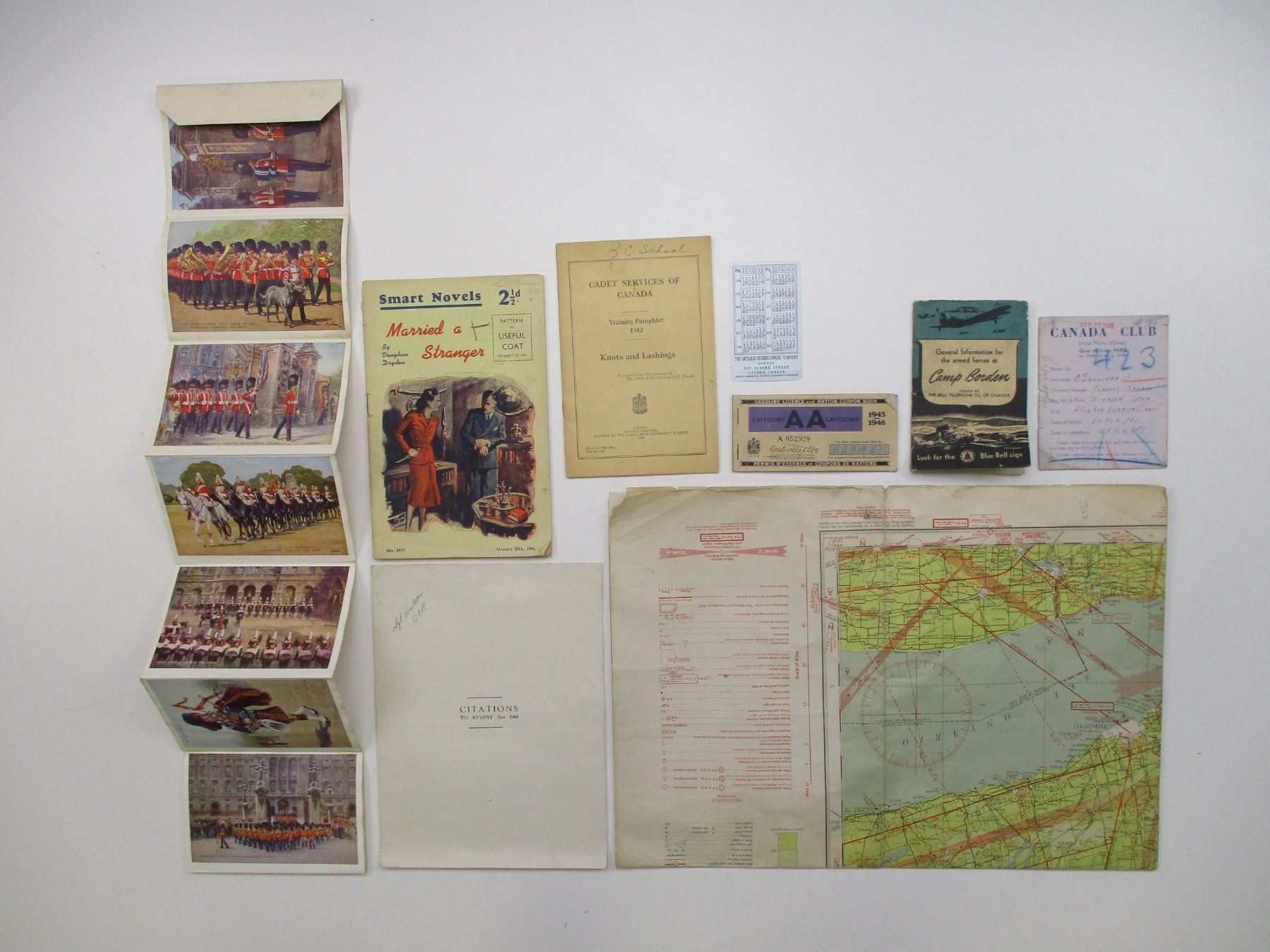Canadian Ration Books WWII CANADIAN MILITARY RATION BOOK / INFORMATION LOT