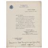 Image 2 : John F. Kennedy Typed Letter Signed on WWII Airman Memorial