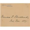 Image 1 : Frances Cleveland Signed White House Card