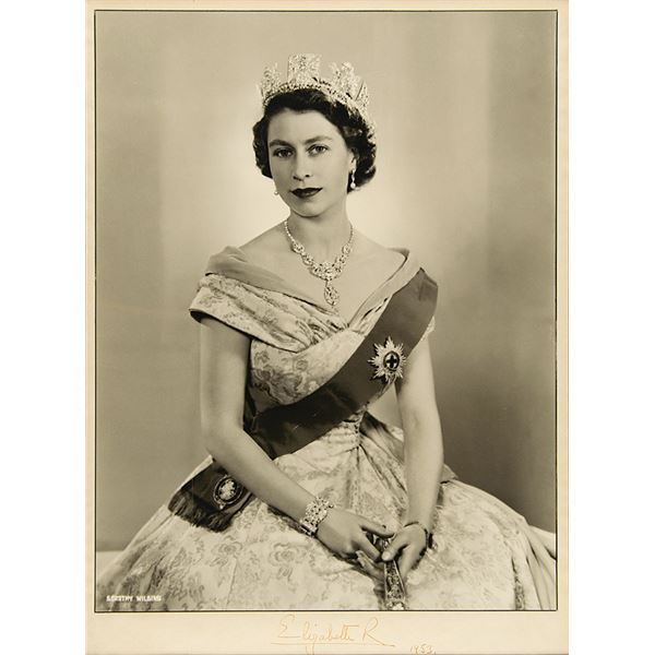 Queen Elizabeth II Oversized Signed Photograph