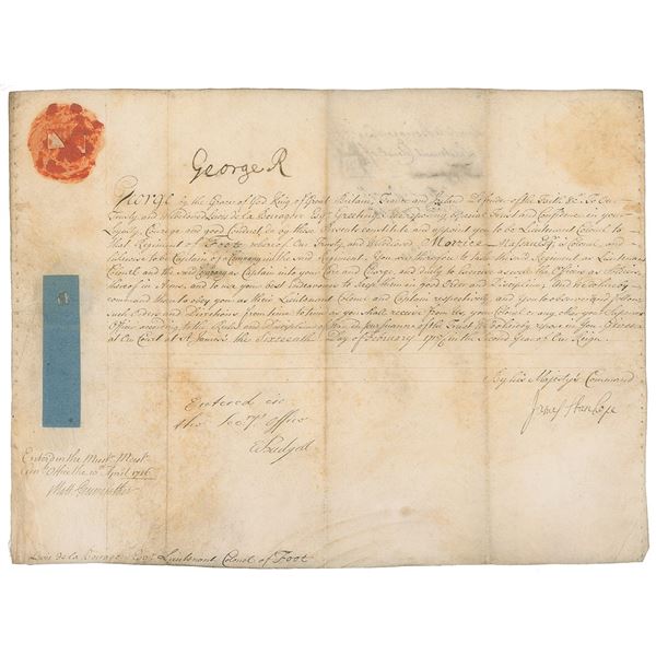 King George I Document Signed