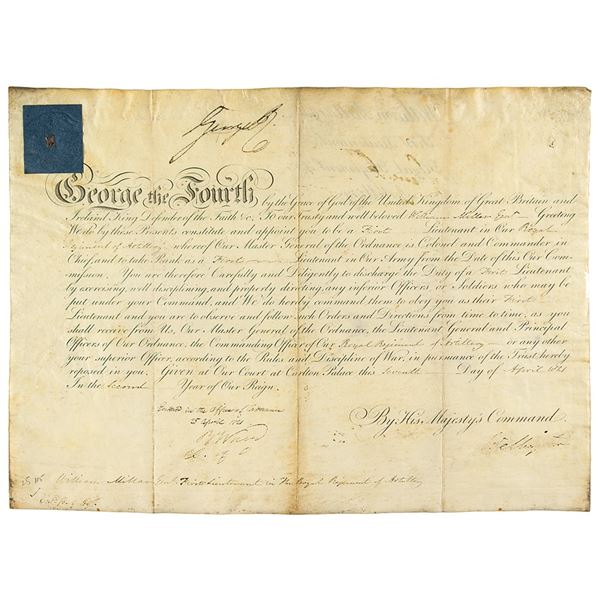 King George IV Document Signed