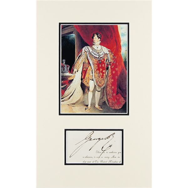 King George IV Signature