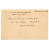 Image 1 : Albert Schweitzer Autograph Note Signed