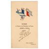 Image 1 : Ferdinand Foch Signed Menu (1919)