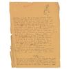 Image 1 : Antoine de Saint-Exupery Handwritten Manuscript with Sketch