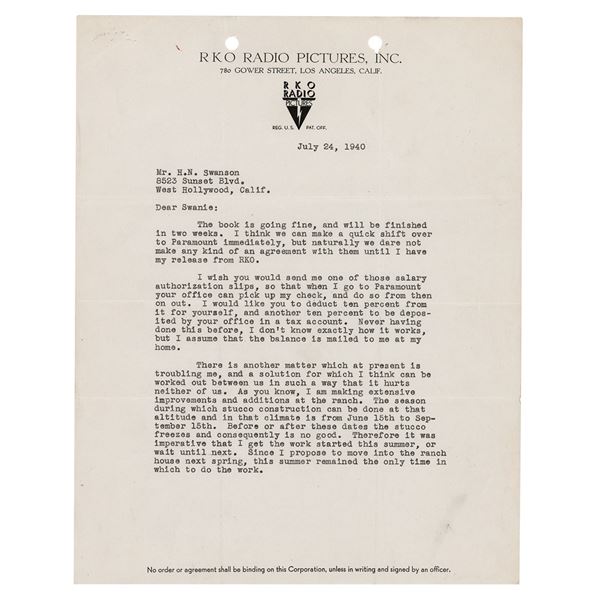 Dalton Trumbo Typed Letter Signed
