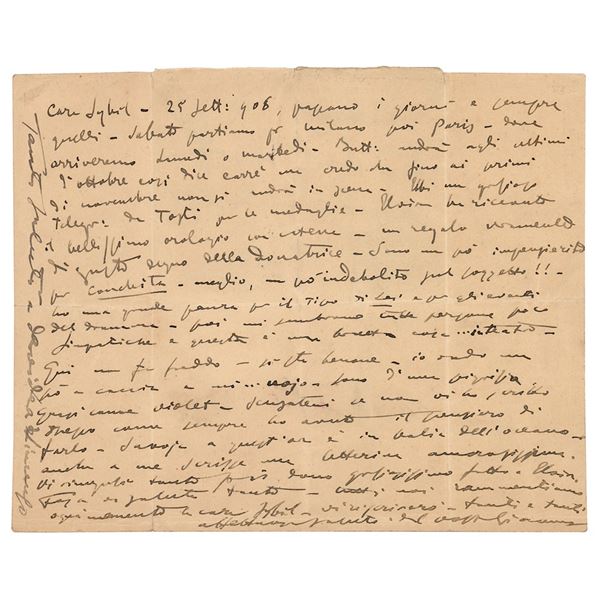 Giacomo Puccini Autograph Letter Signed