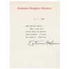 Image 1 : Katharine Hepburn Typed Note Signed