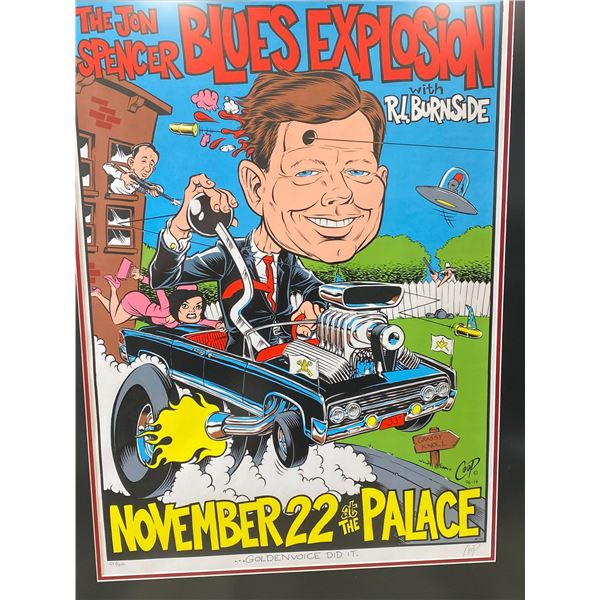 FRAMED JON SPENCER BLUES EXPLOSION POSTER R.L. BURNSIDE SIGNED