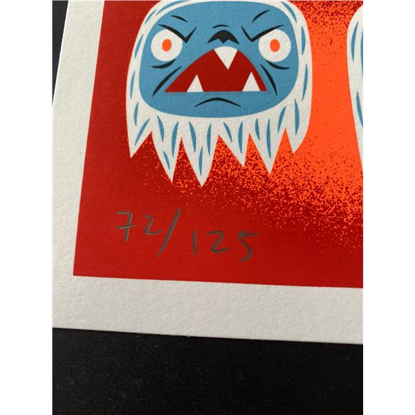 TIM BISKUP ARTIST SIGNED YETI FACES PROOFS 72/125 5 X 18