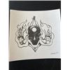 Image 2 : ORIGINAL ARTWORK BY JERMAINE ROGERS 12 X 12" ONE OF 3 ROUGH STUDIES FOR THE 2002 TOOL CONCERT POSTER