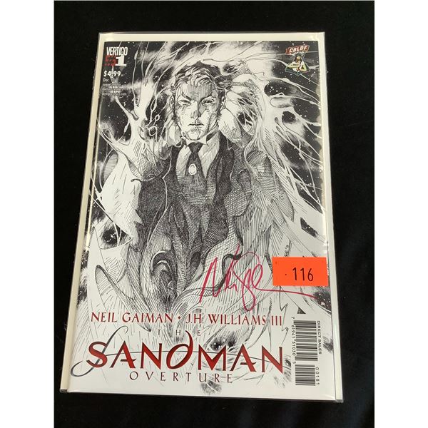 VERTIGO THE SANDMAN OVERTURE #1 COMIC BOOK SIGNED BY AUTHOR NEIL GAIMAN WITH COA