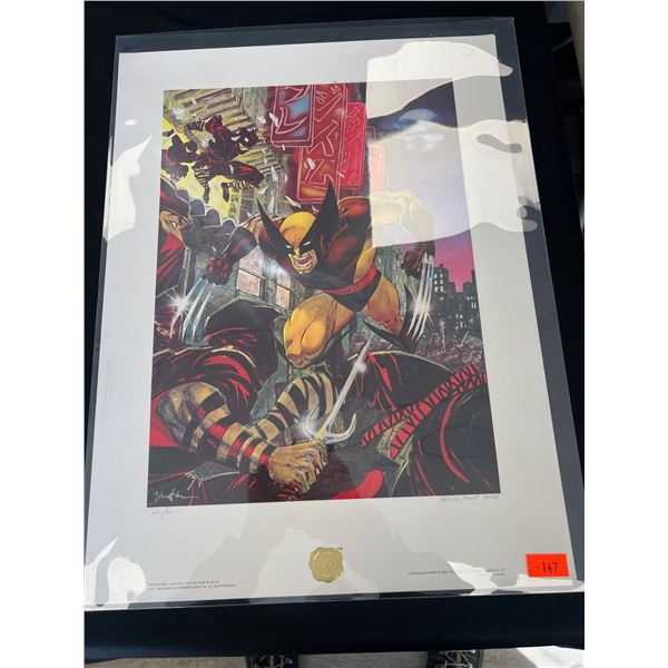 ARTIST PROOF WOLVERINE POSTER,  A BAD NIGHT FOR THE NINJAS  BY JIM LEE