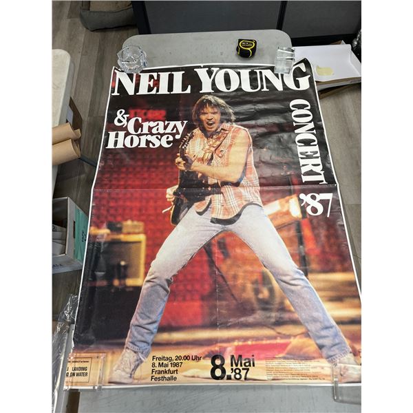 NEIL YOUNG CRAZY HORSE CONCERT 1987 POSTER 47 X 33"