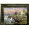 Image 2 : FRAMED LEP BY THOMAS KINKADE LIGHTHOUSE SCENE 2195/2850