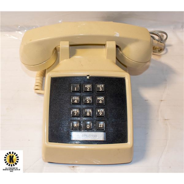 VINTAGE 70'S PUSH BUTTON PHONE- WORKING CONDITION