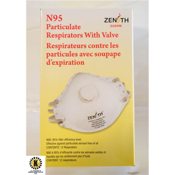 N95 PARTICULATOR RESPIRATOR WITH VALVE NEW